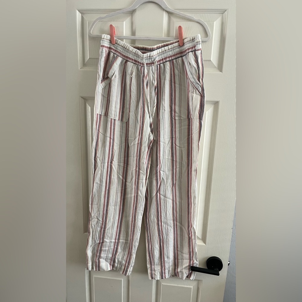 White and pink  Cargo Pants with Relaxed Fit